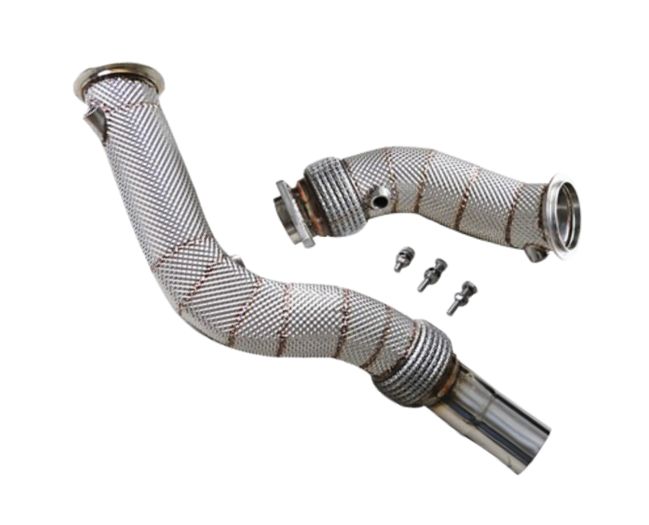 KONG Performance Downpipe med varmeskjold  BMW M3 F80 / M4 F82 / F83 – S55 (2014–2018)