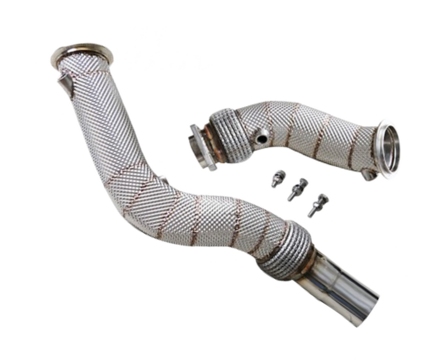 KONG Performance Downpipe med varmeskjold  BMW M3 F80 / M4 F82 / F83 – S55 (2014–2018)