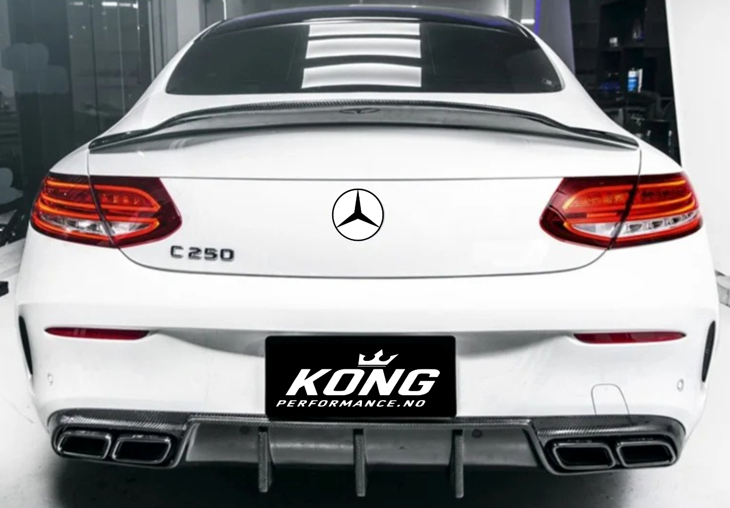 KONG PSM Style Carbon Fiber Rear Spoiler – Mercedes-Benz C-Klasse Coupé (W205, 2014–2021)