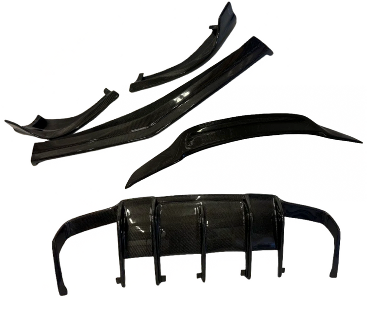 KONG Carbon Full Styling Kit – Mercedes CLS63 / CLS63S W218 (Frontleppe + Diffuser + Ducktail Spoiler)