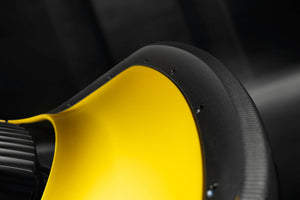 Techart Porsche 992 Rear Spoiler III — sideperspektiv racing yellow
