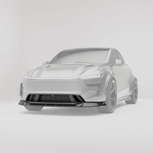 Tesla Model Y Juniper carbon fiber front lip full view