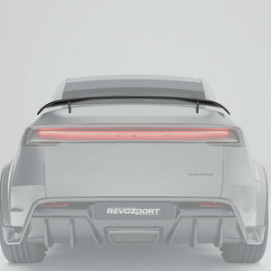 Tesla Model Y Juniper carbon fiber rear wing detail