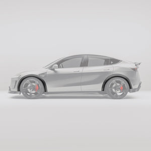 Tesla Model Y Juniper carbon wheel arch extensions side view
