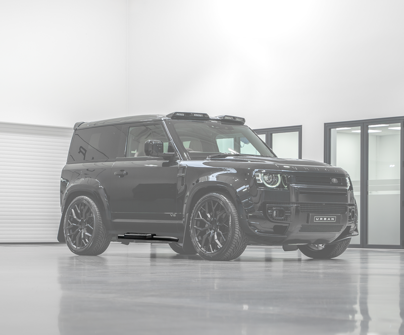 Urban Automotive Defender 90 L663 Side Steps Black Shadow Hex — produktvisning