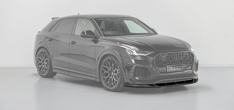 Urban Automotive Audi RSQ8 Pre-Facelift Front Splitter Visual Carbon — frontperspektiv