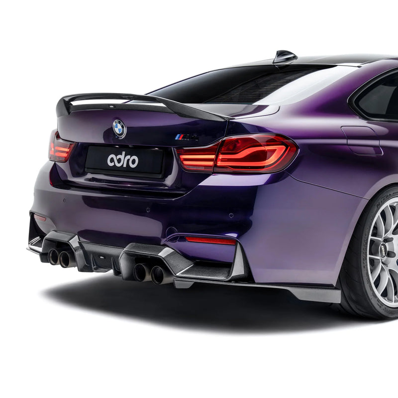 ADRO BMW F8X M3/M4 Rear Diffuser V2 — Carbon Fiber (2014–2020)
