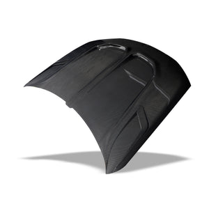 BMW X6 G06 LCI Carbon Fiber Hood shown from an elevated angle highlighting its shape
