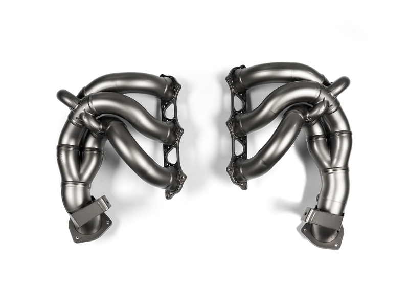 Akrapovič Evolution Header Set (Titanium) — Porsche 718 Cayman GT4 RS / Spyder RS