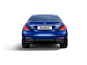 Akrapovic E63 S213 Evolution Titan — X-forbindelse og klaffer detalj