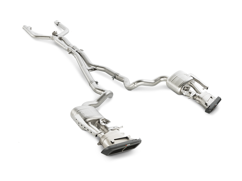 Akrapovic C63 W205 S205 Evolution Line — bakvinkel carbon tips