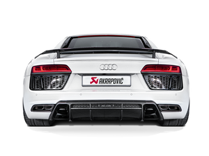 Akrapovic R8 Spyder Slip-On Line Titan — lifestylebilde åpen