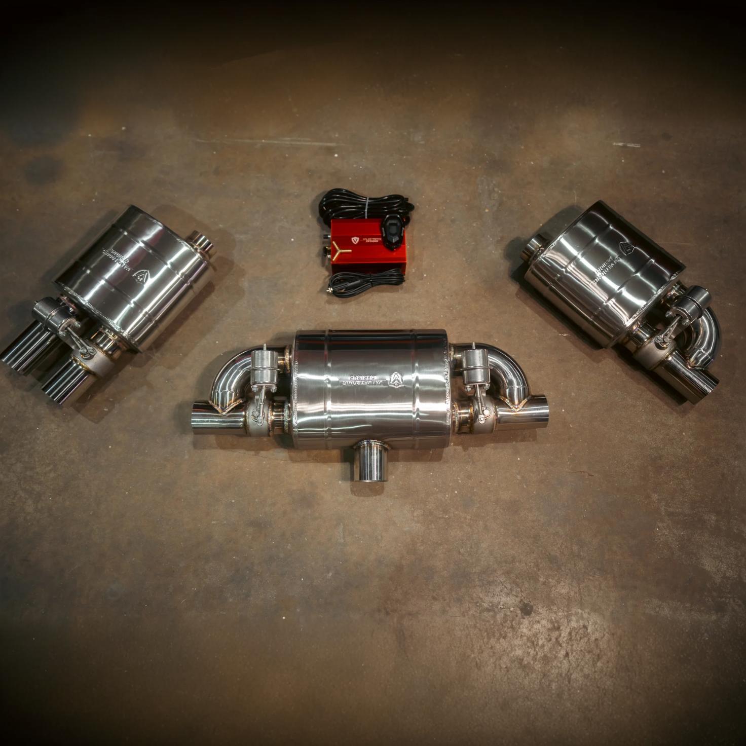 Valvetronic Designs Universal Valved Muffler Kit — Single Inlet Single Outlet 2.5 inch / 63 MM