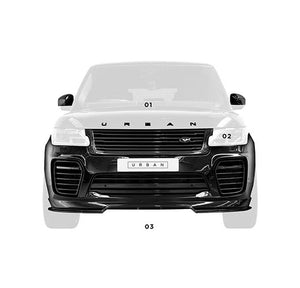 Urban Range Rover L405 karbon V2-kit – front (03: frontstøtfanger i karbon)