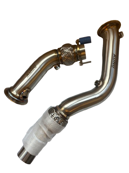 KONG Exhaust Catless Downpipe — BMW M3 F80 / M4 F82 (S55) 2014+